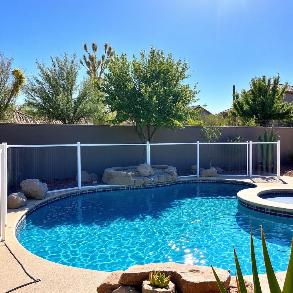 Secure Swim Pool Fence of Arizona fencing project in Phoenix, Arizona